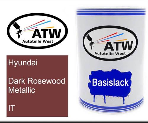 Hyundai, Dark Rosewood Metallic, IT: 500ml Lackdose, von ATW Autoteile West.